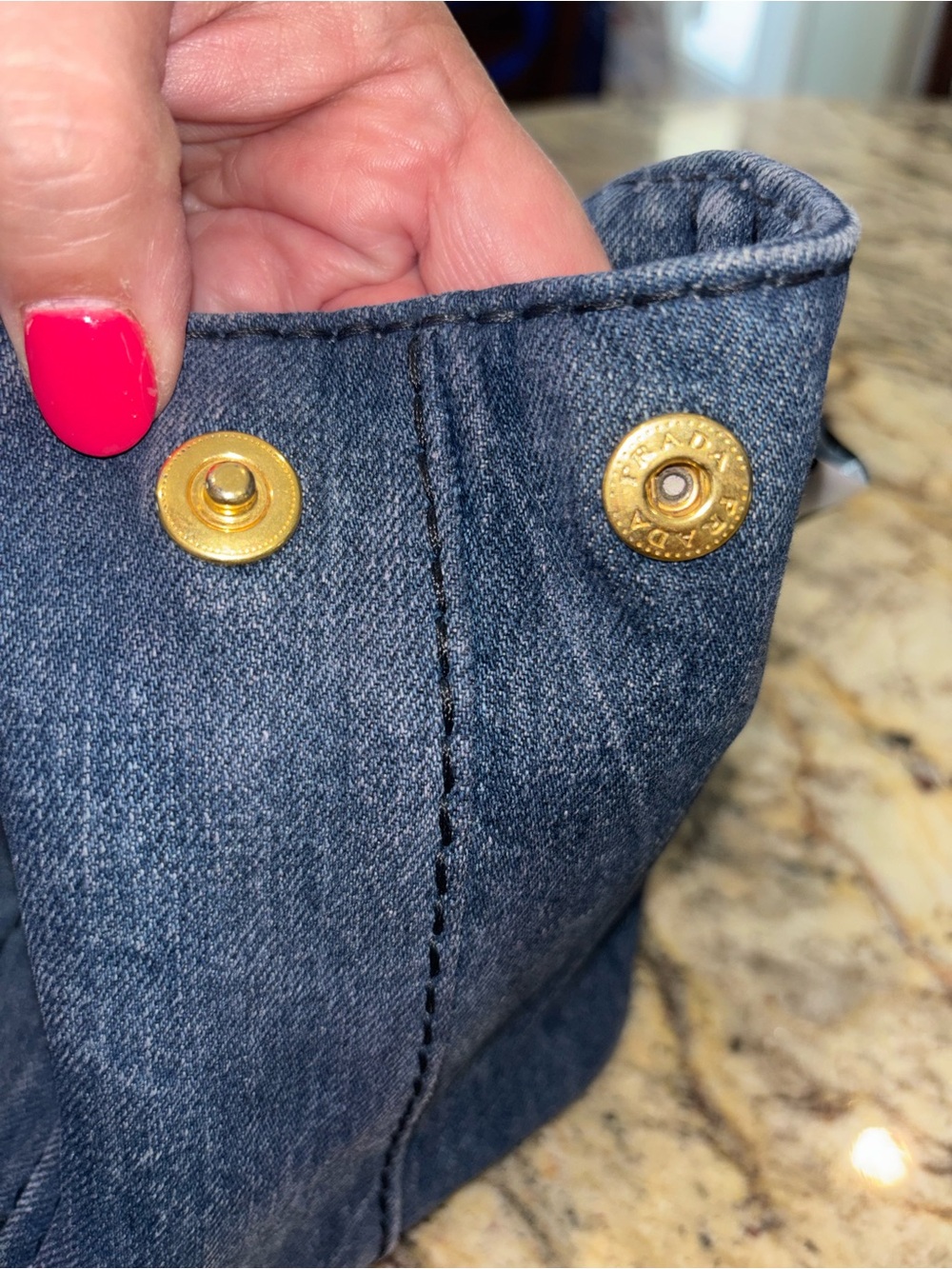 Authentic Prada Canapa Bag in Denim - Picture 12 of 13